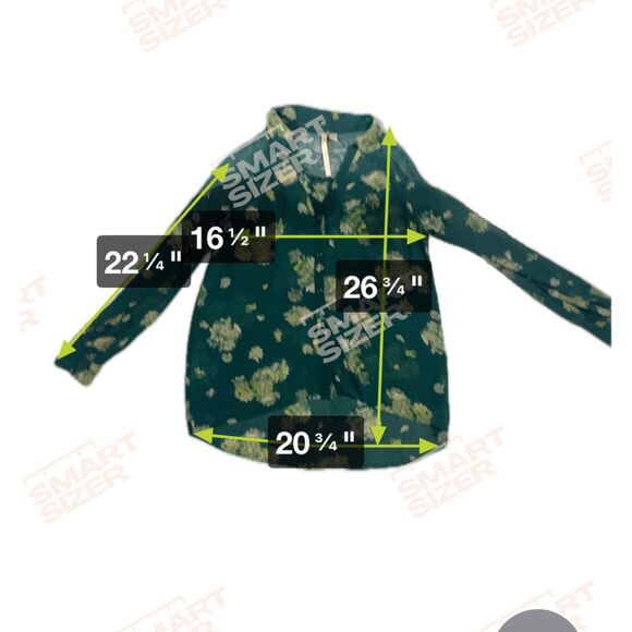 Teal beautiful Lauren Conrad blouse size M - Picture 3 of 11